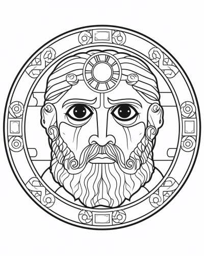 Greek gods: Zeus coloring page