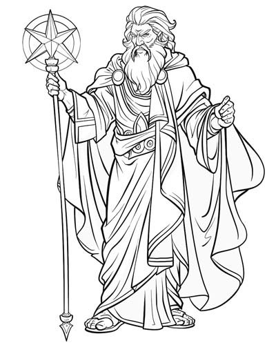 Coeus, Greek Titans coloring page