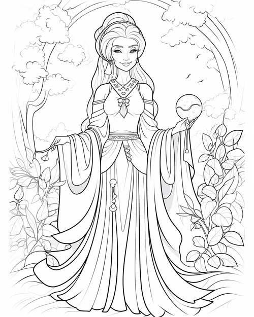 Gaia coloring page