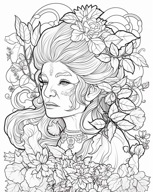 Gaia coloring page