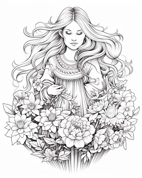 Gaia coloring page