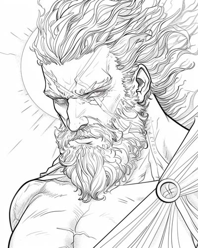 Hyperion, Greek Titans coloring page