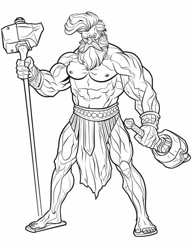 Iapetus, Greek Titans coloring page