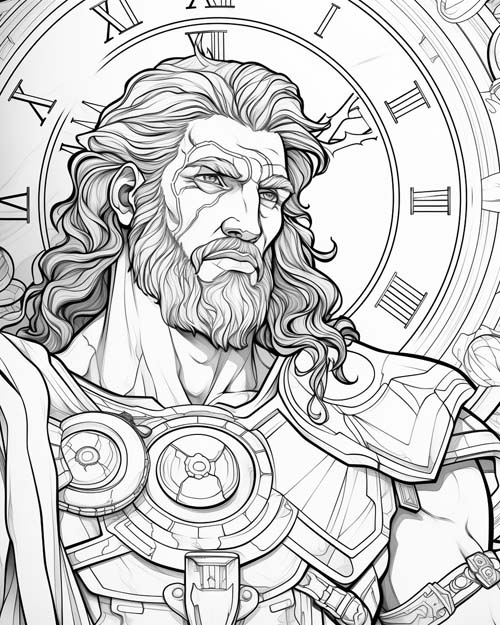 Kronos, Greek Titan coloring page
