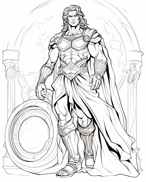 Kronos, Greek Titan coloring page