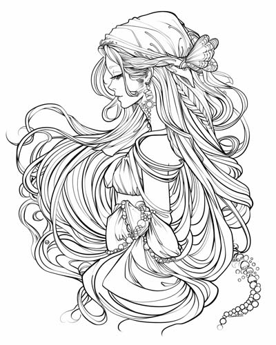 Metis, Greek Titans coloring page