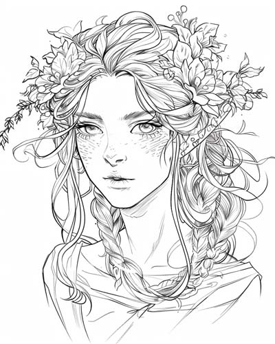 Rhea, Greek Titans coloring page