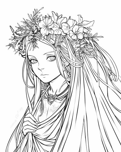 Rhea, Greek Titans coloring page