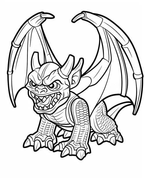simple gargoyle coloring page
