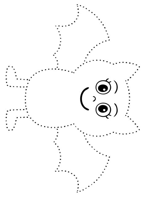 easy Halloween outline coloring page of a bat
