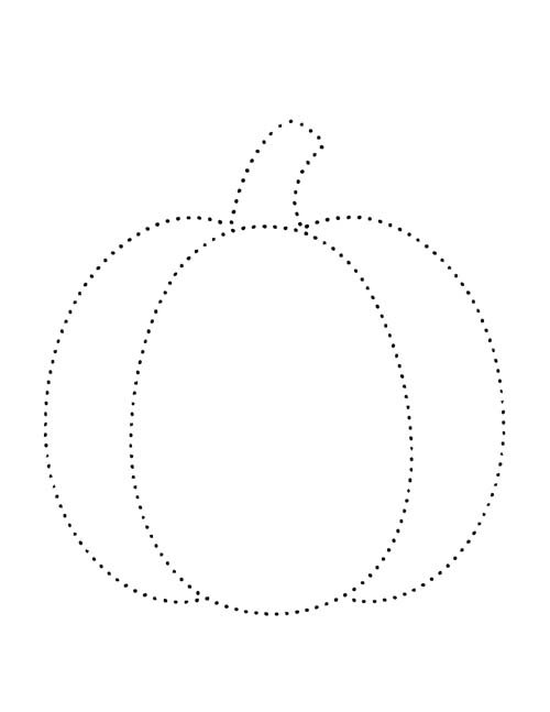 easy Halloween outline coloring page of a pumpkin