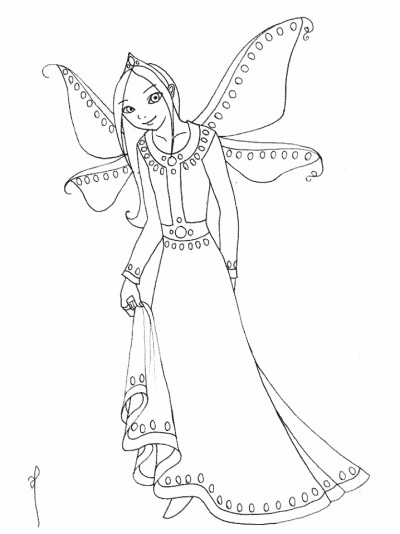 fairy coloring page