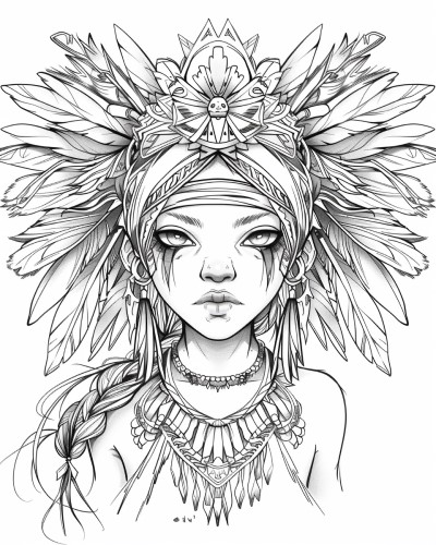 Coyolxauhqui coloring page