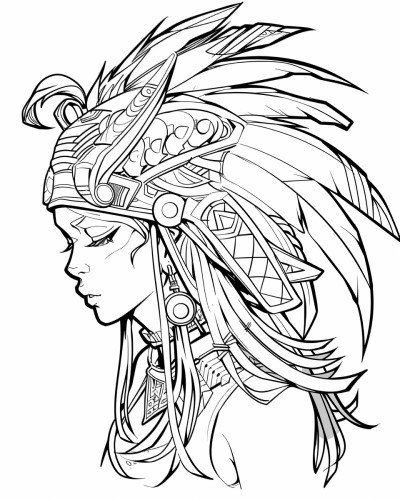 Coyolxauhqui coloring page