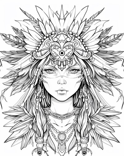 Coyolxauhqui coloring page