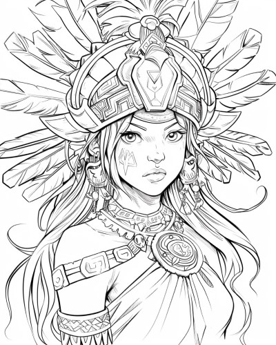 Coyolxauhqui coloring page