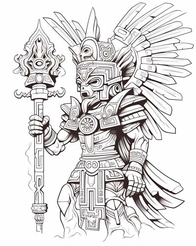 Huitzilopochtli coloring page