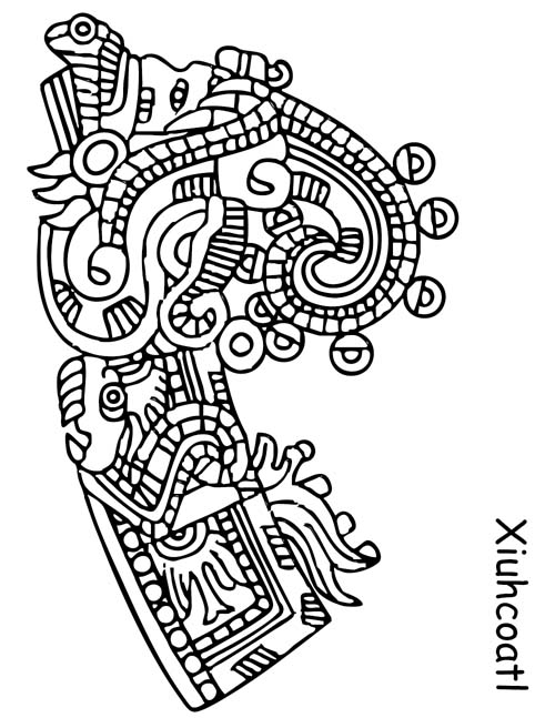 xiuhcoatl coloring page