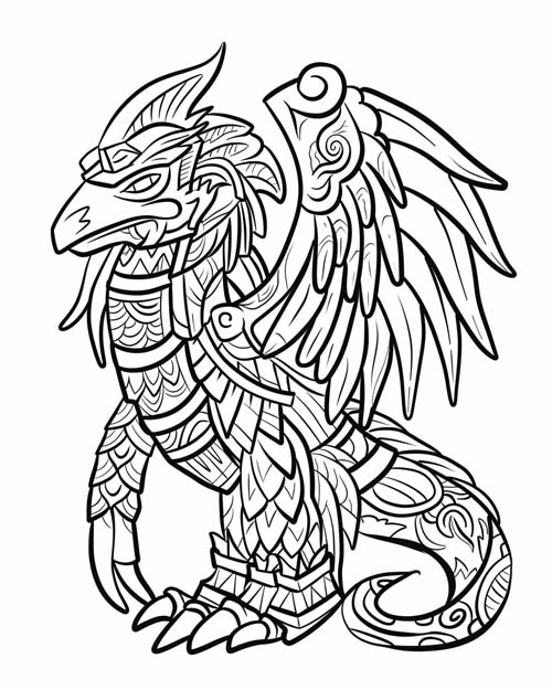 Quetzalcoatl coloring page