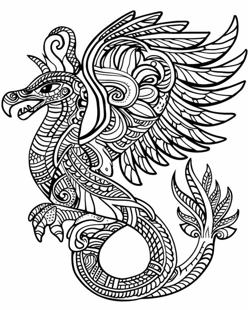 Quetzalcoatl coloring page