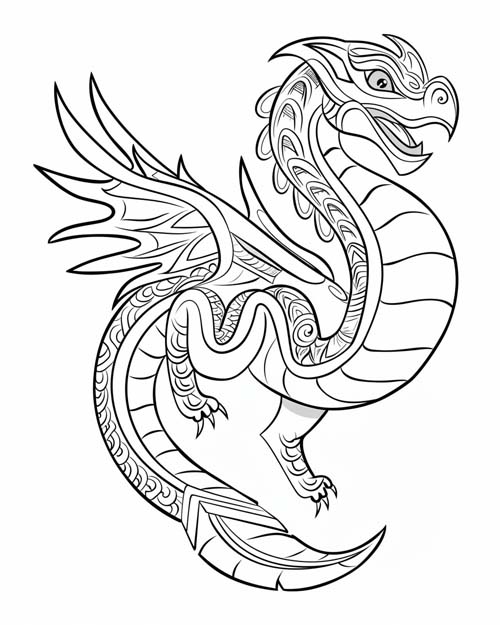 Quetzalcoatl coloring page