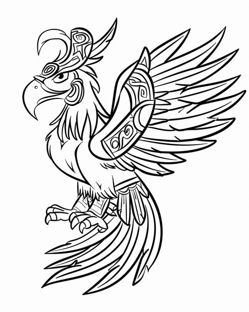 Quetzalcoatl coloring page