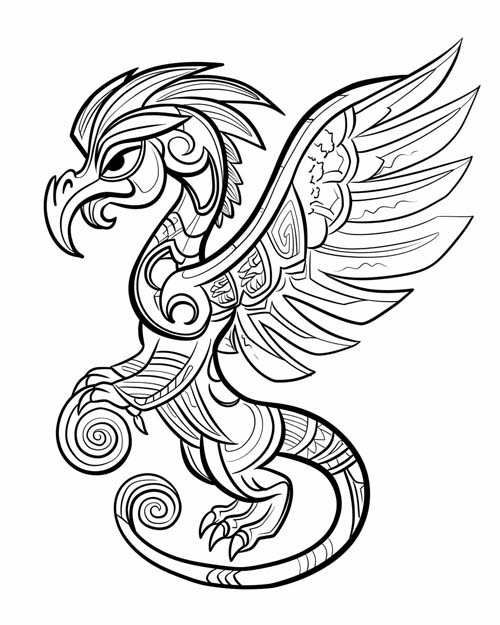 Quetzalcoatl coloring page