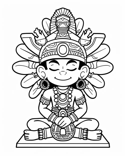 Tonatiuh coloring page