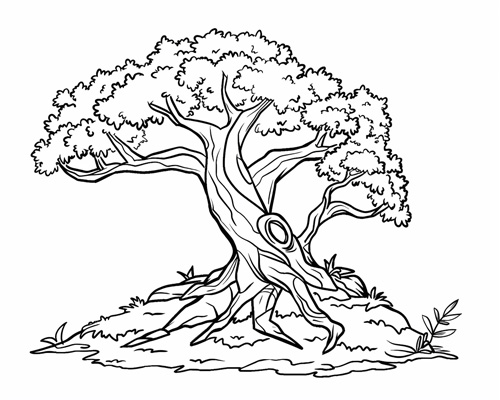 elf hill coloring page