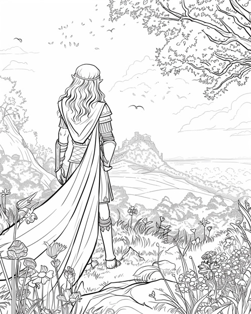 elverfolk coloring page
