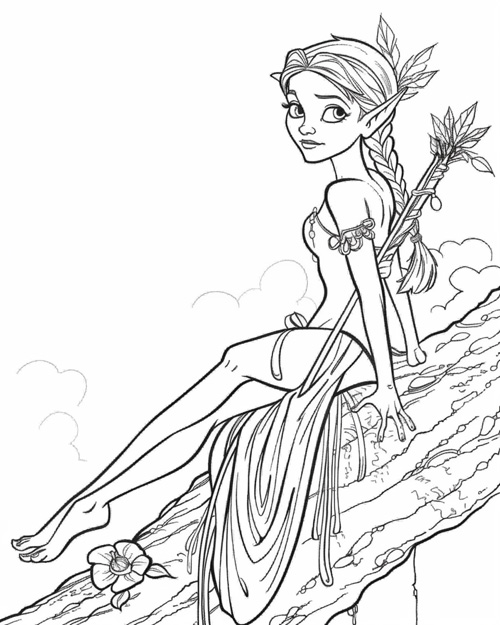 elverfolk coloring page