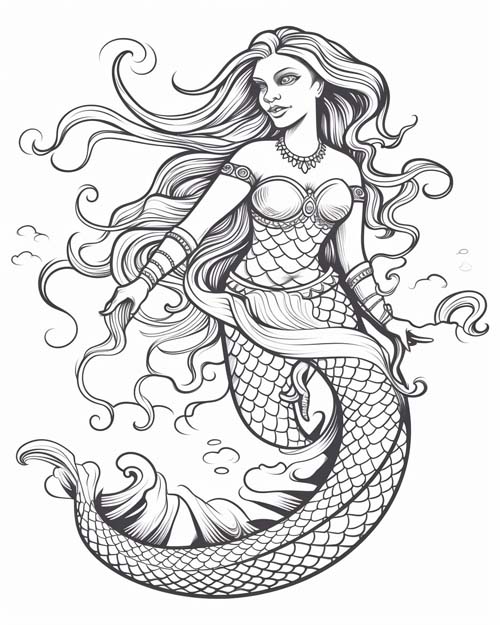 Japanese folklore coloring page of a Funayurei