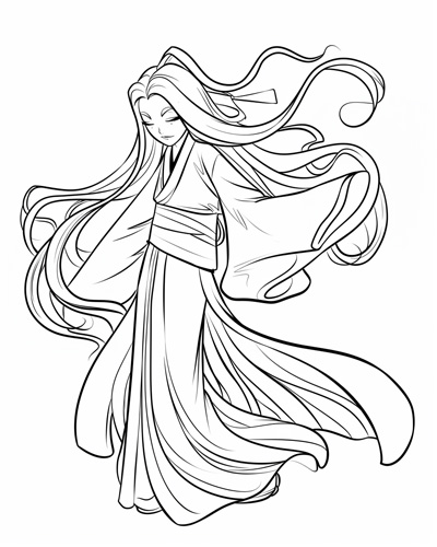 yurei coloring page