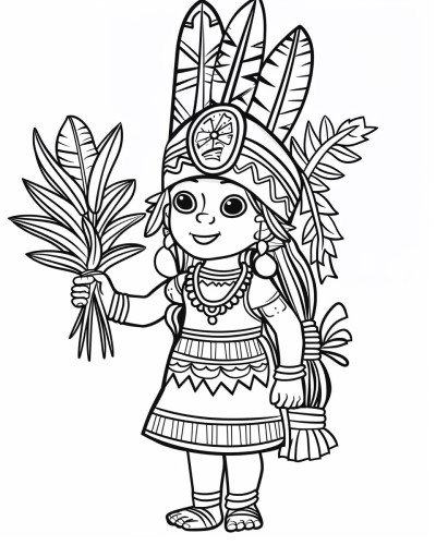 ix chel coloring page