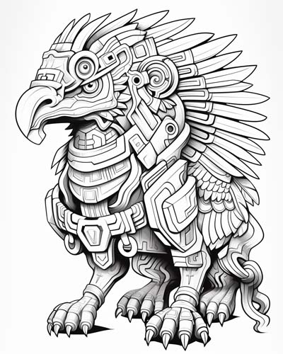 coloring page of Kukulkan