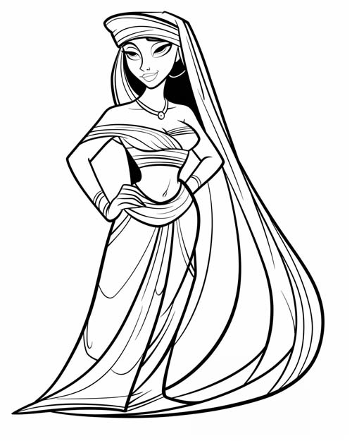 simple coloring page of Siduri the Alewoman