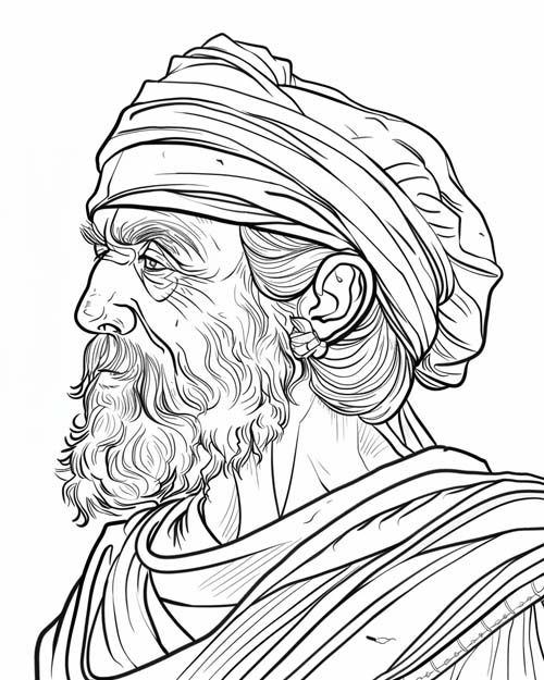 coloring page of Utnapishtim the immortal
