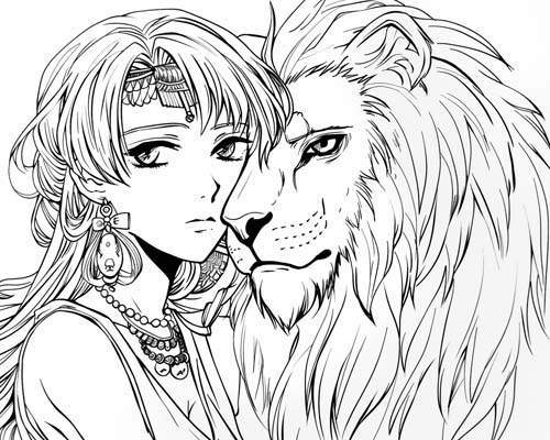 coloring page is Ishtar the lion
