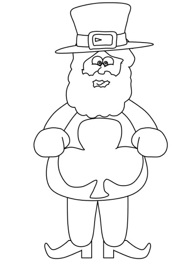 Leprechaun holding a shamrock