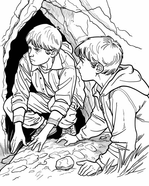 coloring page of the Hardy Boys