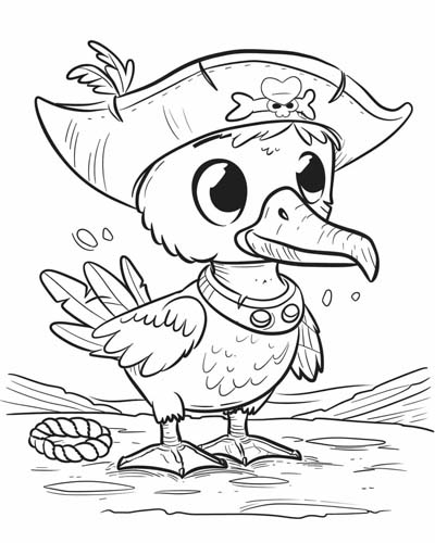 cute albatross coloring page