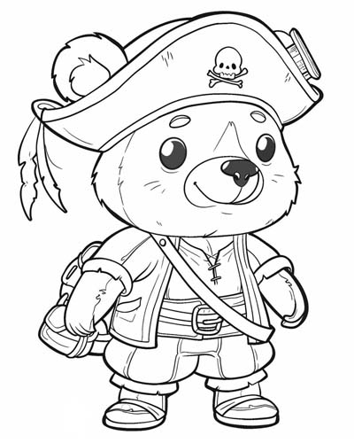 cute bear coloring page