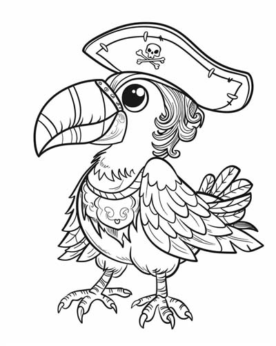 cute toucan coloring page