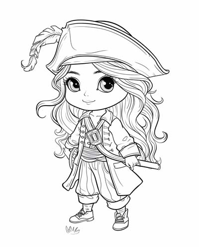 pirate anne bonny coloring page