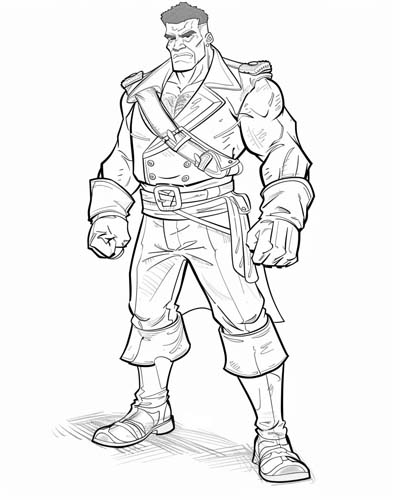 pirate Black Caesar coloring page