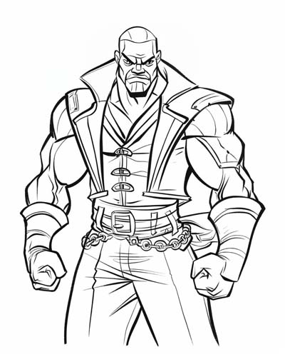 pirate Black Caesar coloring page