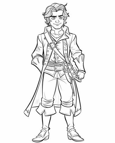 realistic black sam bellamy coloring page