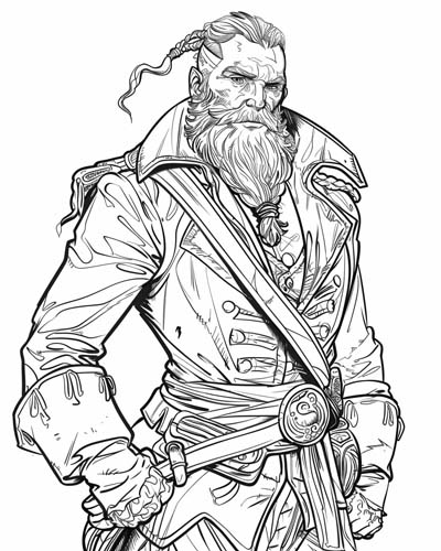 blackbeard the pirate coloring page