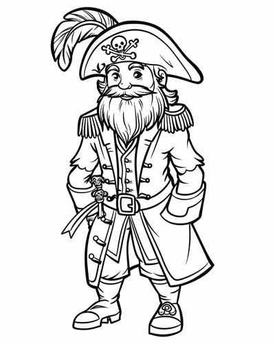 Pirate Calico Jack coloring page