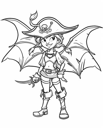 pirate Fairy coloring page